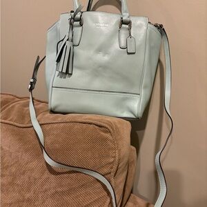 Coach Mint Green Leather Shoulder Bag